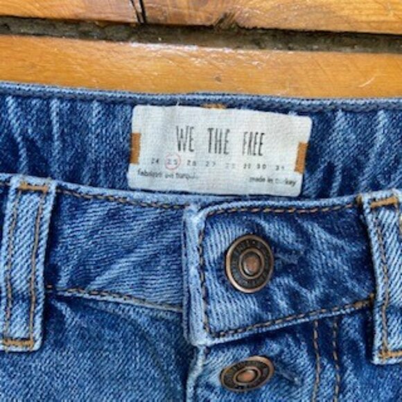 We the Free Denim Distressed Jean Miniskirt - Size 25 - Picture 3 of 14